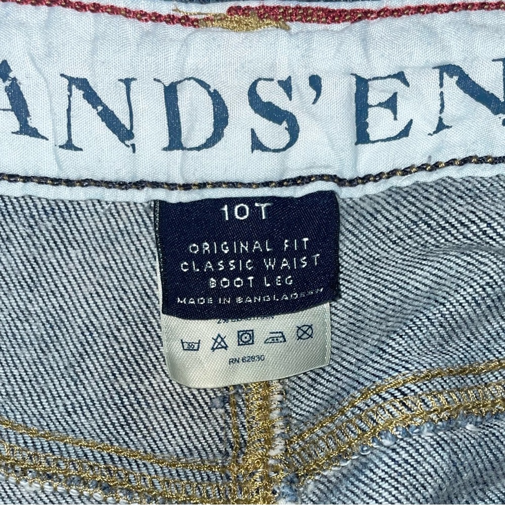Lands’ End Original Fit Classic Waist Boot Cut Jeans - Picture 4 of 10
